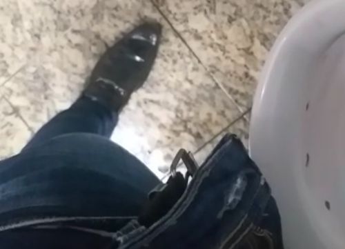 You should never be looking at someone else's penis in the public toilet Photo 0001