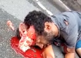 Wracked head in road accident Photo 0001