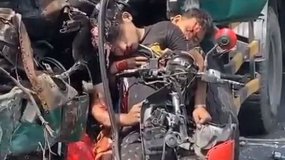 Best-friends dies together on a motorcycle by collision with truck Photo 0001 Video Thumb