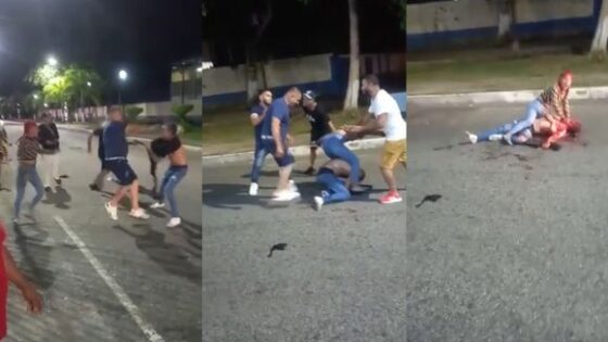 Knife fight in Venezuela ends badly and woman tries to break up the fight Photo 0001 Video Thumb