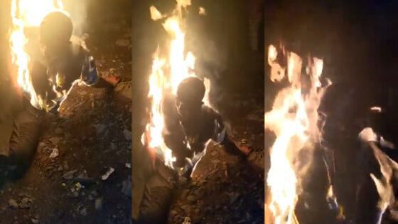 Man accused of being rwandan spy is slowly burned alive in city of goma republic of congo Photo 0001 Video Thumb