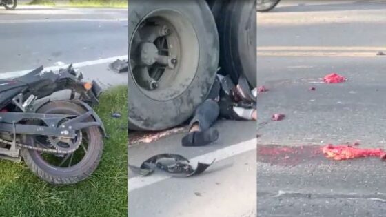 Motorcyclist crushed under the wheel Photo 0001 Video Thumb