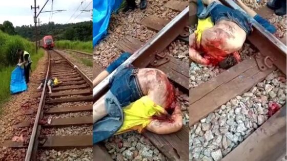 Body completely crooked and destroyed after being hit by a train in brazil Photo 0001 Video Thumb