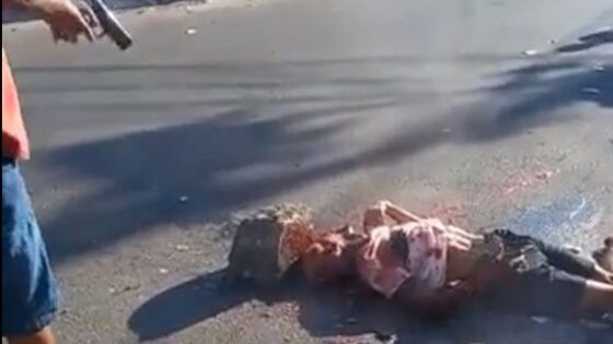 Dude was killed with a huge rock in the street and shot several times in the shattered head Photo 0001 Video Thumb