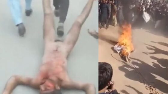 Man lynched and burned alive by angry population in pakistan for blasphemy Photo 0001 Video Thumb
