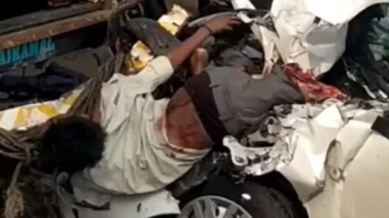Man tragically squashed between car and truck Photo 0001 Video Thumb