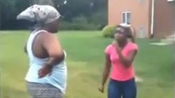 Black girl fighting with her tits out Photo 0001 Video Thumb