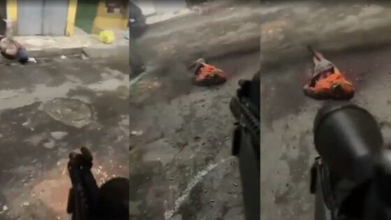 Man shot and machinegunned even after dead on the ground in brazil Photo 0001 Video Thumb