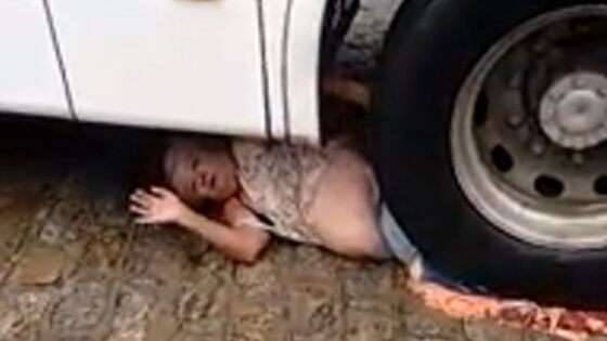 Shocking video shows elderly woman being crushed by a bus Photo 0001 Video Thumb
