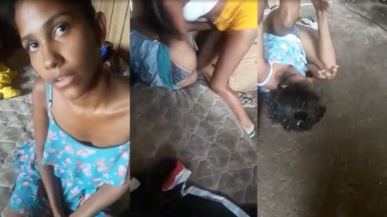 Two girls caught stealing in favela delivered beating by thugs Photo 0001 Video Thumb