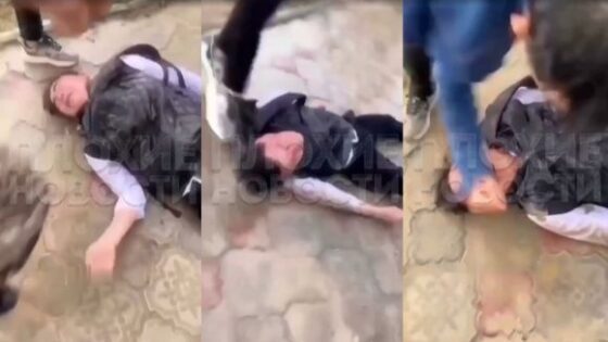 Kazakhstan young man brutally beaten and kick by gang member Photo 0001 Video Thumb