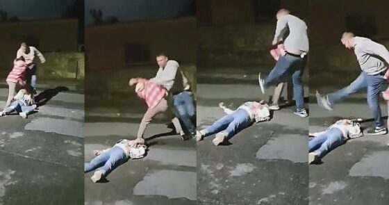 Man assaults woman and kicks her head already passed out on the ground Photo 0001 Video Thumb