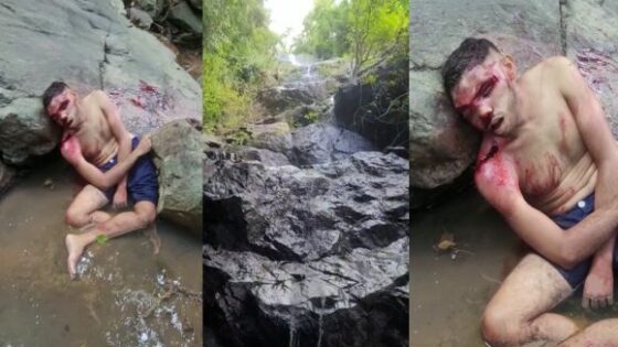 Young male dies after falling from a waterfall after trying to take a selfie on the edge of the abyss in baturite ceara brazil Photo 0001 Video Thumb