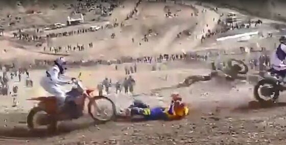 Motocrossed rider crushed by competitors Photo 0001 Video Thumb