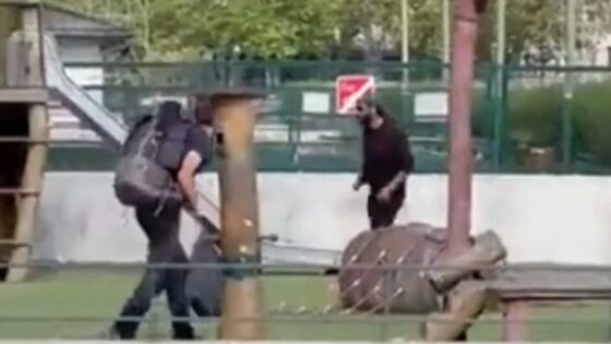 Man attacking kids at playground with stabs in france Photo 0001 Video Thumb