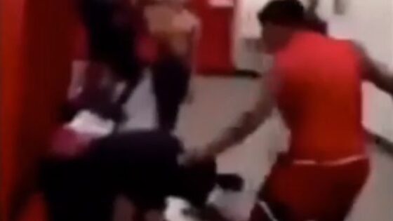 Guy gets kicked in the head in locker room Photo 0001 Video Thumb
