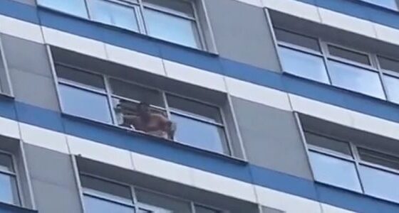 A drunken man jumped from a window on the 26th floor moscow russia Photo 0001 Video Thumb