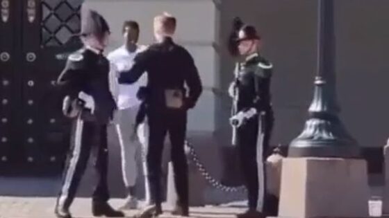 Cultural enrichment in norway migrant resolves to face royal guards outside the castle in oslo Photo 0001 Video Thumb