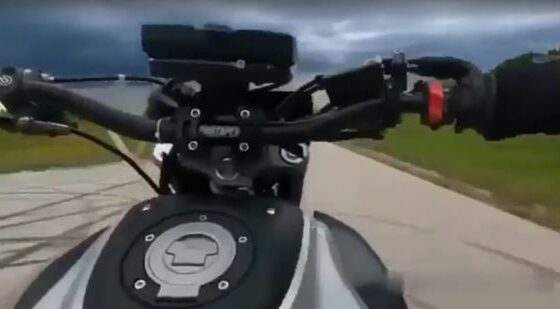 Man falls while maneuvering motorcycle Photo 0001 Video Thumb