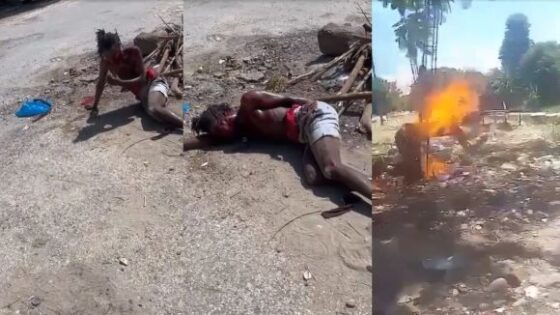 A man is killed and burned alive somewhere in africa in a barbaric and vile way Photo 0001 Video Thumb