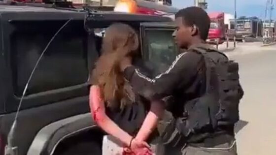 Hamas fighters kidnap an israeli woman and force her into a car Photo 0001 Video Thumb