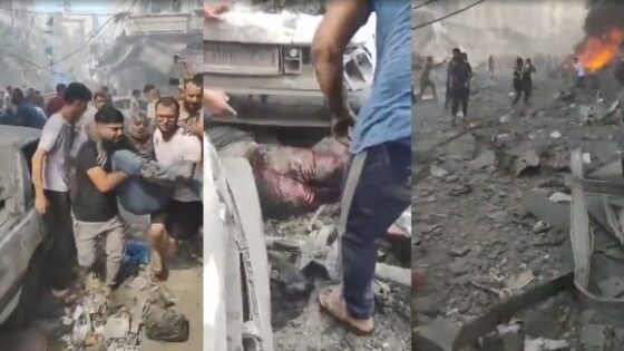 Images taken after the israeli air forces attack on the densely populated jabaliya region in the north of gaza Photo 0001 Video Thumb