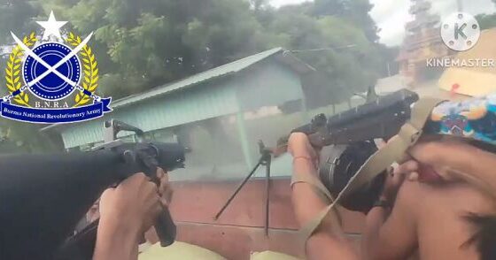 Rebels attack innocent soldiers with machine gun fire in myanmar Photo 0001 Video Thumb
