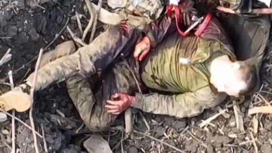 Russian soldier praying before being killed by a ukrainian grenade Photo 0001 Video Thumb