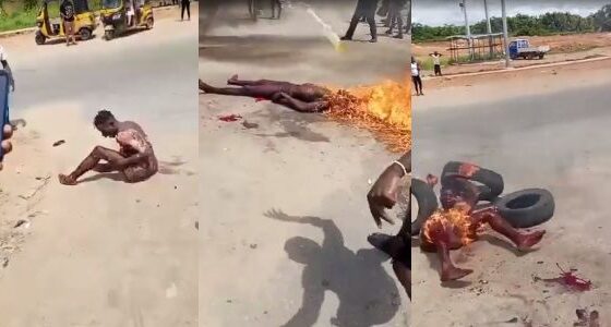 Somewhere in africa an allegedly thief was roasted alive Photo 0001 Video Thumb