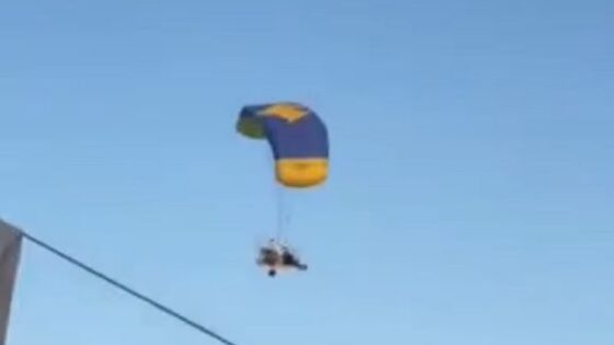 The moment the first hamas combatant landing on paraglider on the israeli rave Photo 0001 Video Thumb
