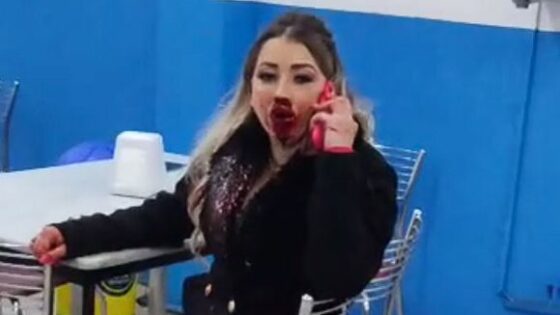 Woman gets shot in the face and almost vomits blood in brazil there is still no information about the reason or what happened Photo 0001 Video Thumb