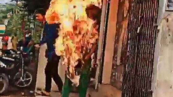 Woman is set on fire and burned alive somewhere apparently in india Photo 0001 Video Thumb