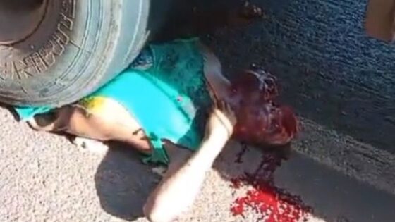 Man hit by truck in brazil has his head blown off by the wheel Photo 0001 Video Thumb