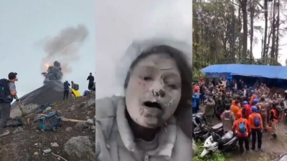 Female climber films her last minute as indonesias mount merapi volcano erupted Photo 0001 Video Thumb