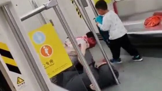 Woman tries to stab her husband to death on a train in china in front of their young son Photo 0001 Video Thumb