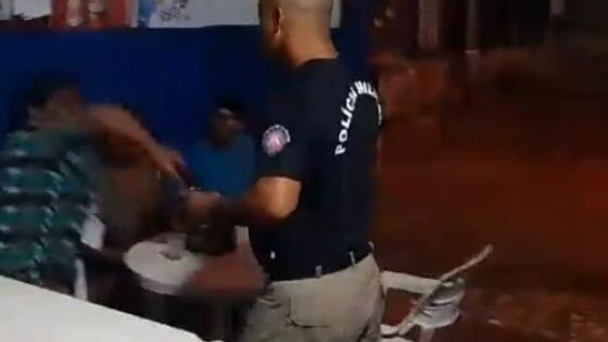 Policeman slaps woman in the face in bar in brazil and is injured in the head Photo 0001 Video Thumb