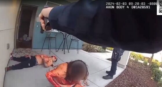 Police officer forced to shoot man stabbing his wife bodycam footage Photo 0001 Video Thumb