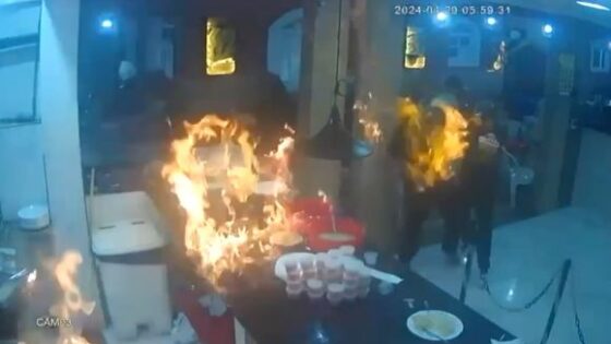 Bar accident in brazil leaves customers and employee on fire Photo 0001 Video Thumb