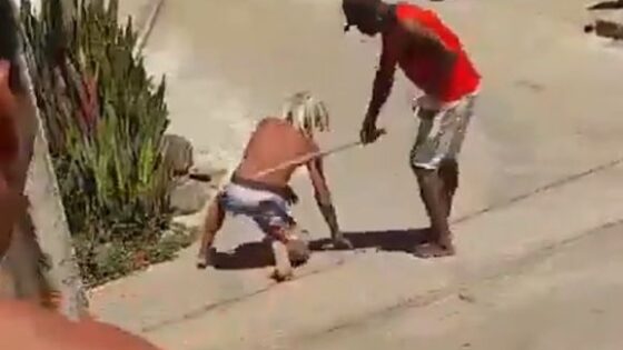 Drunk man causes confusion in bar in brazil and is punished with blows with a stick Photo 0001 Video Thumb