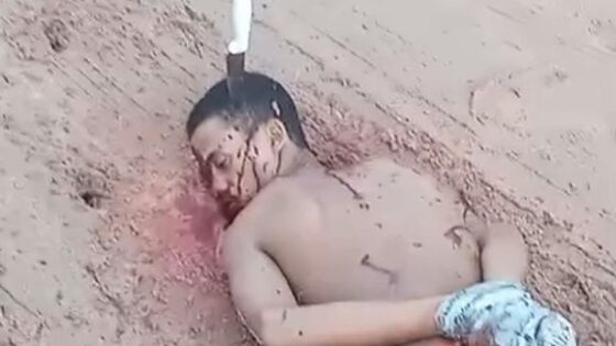 Man killed with knife stuck in his head in brazil Photo 0001 Video Thumb