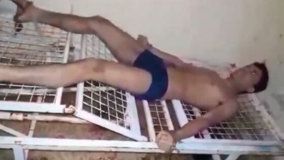 Man tortured on an electric bed for no apparent reason just pure torture and sadism Photo 0001 Video Thumb