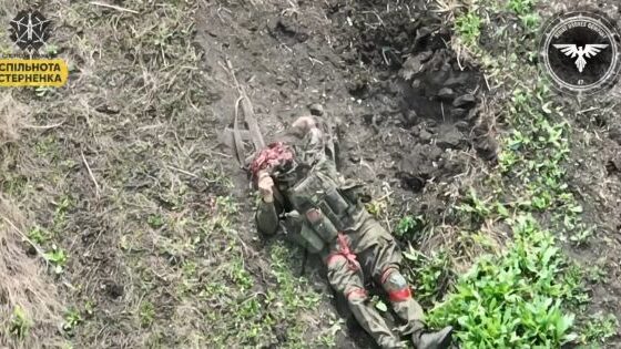 Russian soldiers head is blown off by a bomb dropped by a ukrainian drone in the russia ukraine war Photo 0001 Video Thumb