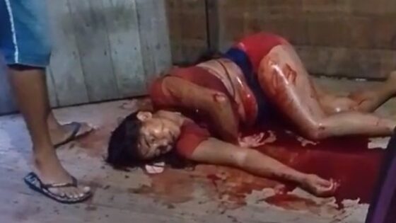 Woman brutally stabbed by her boyfriend in brazil is left dying on the ground bloodied Photo 0001 Video Thumb