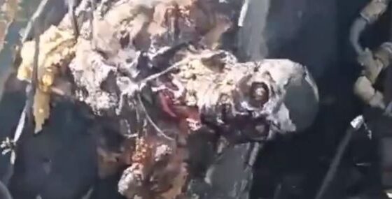 Russian soldier was burned alive and left with wide eyes and roasted skin inside a vehicle due to the russia vs ukraine war Photo 0001 Video Thumb