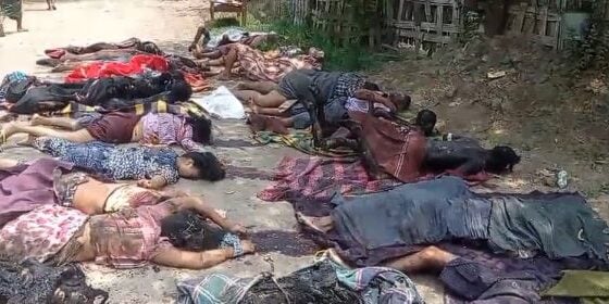 Civilians murdered by the military junta in sengwe village myengkhap township child warning Photo 0001 Video Thumb