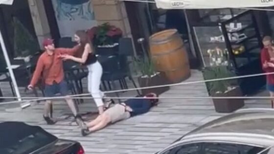 Guy murders boyfriend of his ex girlfriend on the sidewalk and then proceeds to cancel himself in front of her Photo 0001 Video Thumb