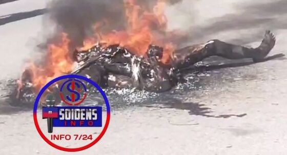 Haitian gang member burned in the street by mob in brutal hot lynching Photo 0001 Video Thumb