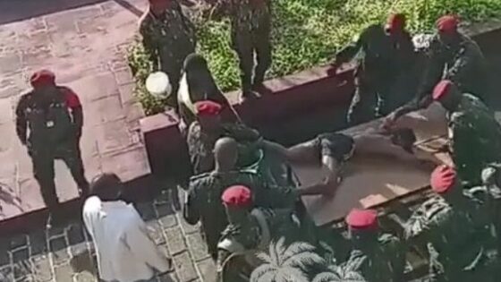 Punishment of a cowardly soldier in burkina faso pure physical torture Photo 0001 Video Thumb