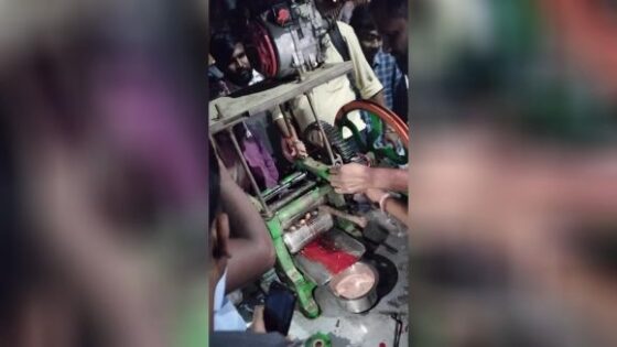 Worker has his hand crushed by grinding machine in india they dont even know how to help him Photo 0001 Video Thumb