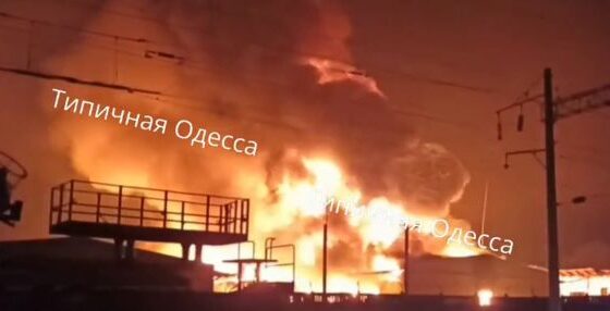 Ukrainian ammunition depot burning after russian missile attack Photo 0001 Video Thumb